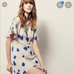 Free People taupe and floral dress 8